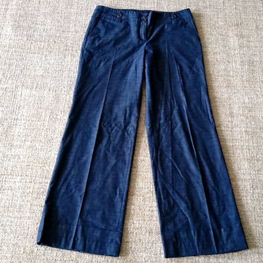Loft faux denim cuffed pant Marissa